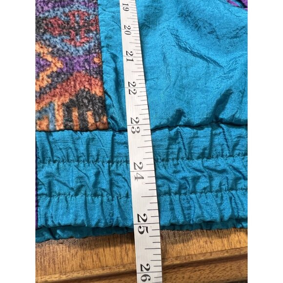 Vtg 80s 90s Women’s Med (lg) Purple Aztec Westport Jacket Colorful Windbreaker - Picture 12 of 13